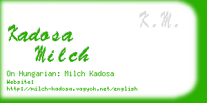 kadosa milch business card